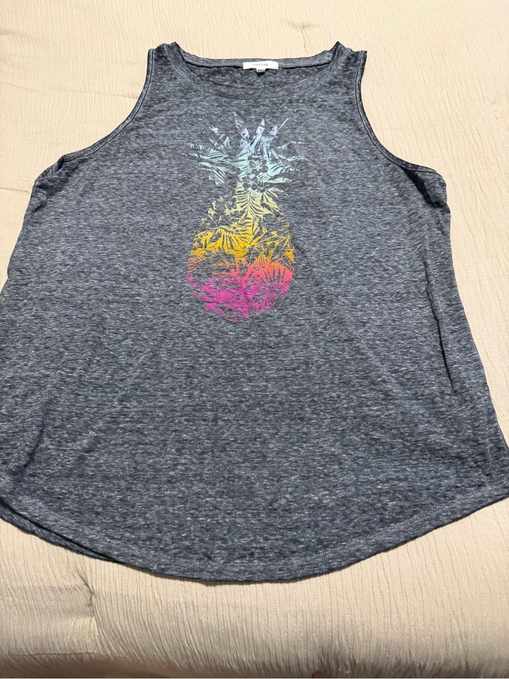 Gray Pineapple Graphic Tank Top - Maurices